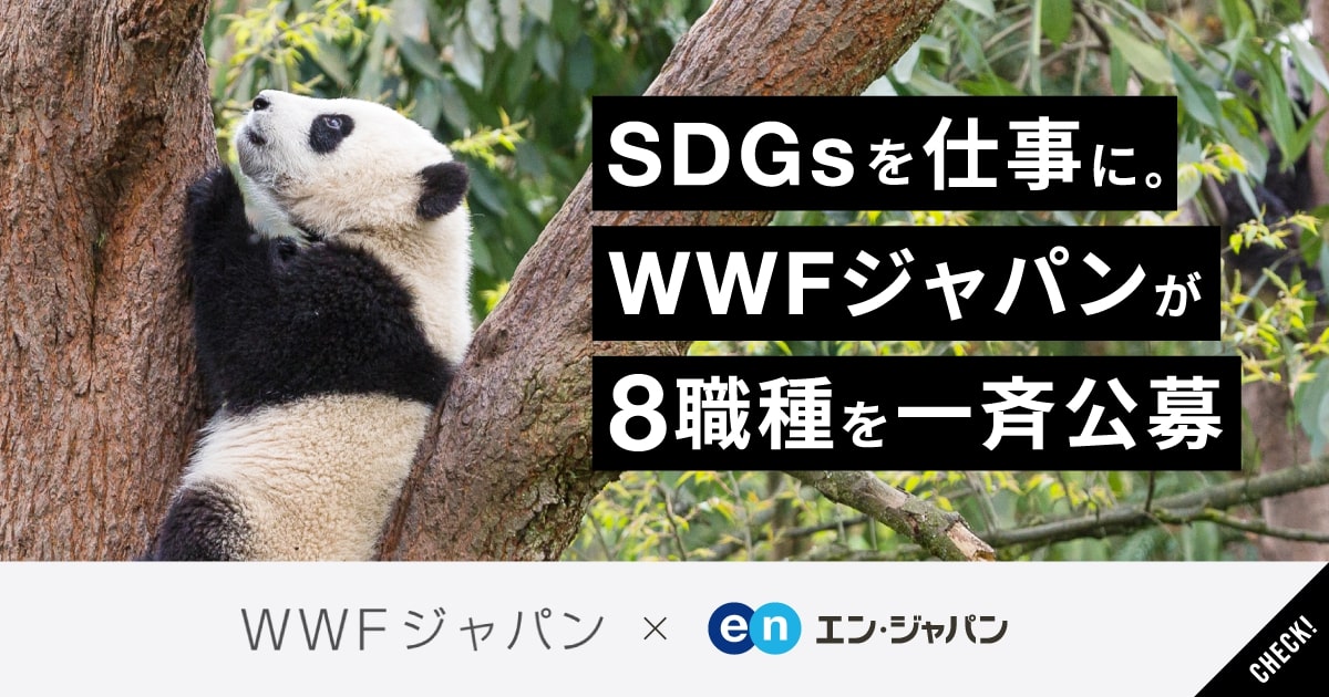 今こそ、SDGsを仕事に。国際的な環境保全団体「WWFジャパン」が8職種公募