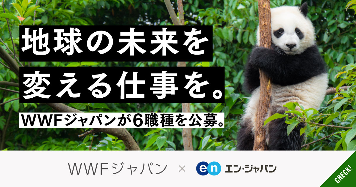 地球の未来を変える仕事を。国際環境保全NGO『WWFジャパン』が新たに6職種を公募。